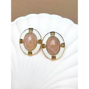 NEW ALV JEWELS women's harvest stud earrings in white